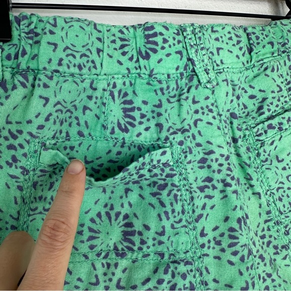 Y2K Mossimo Low Rise Shorts Sz S Green Blue Batik Drawstring 100% Cotton Micro - Picture 3 of 9
